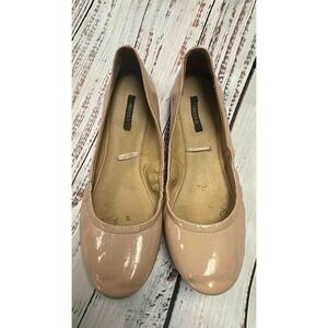 Forever 21 Ballet‎ Flats Nude Patent Round Toe Slip On